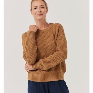 Pact Honeycomb Knit Crew Sweater